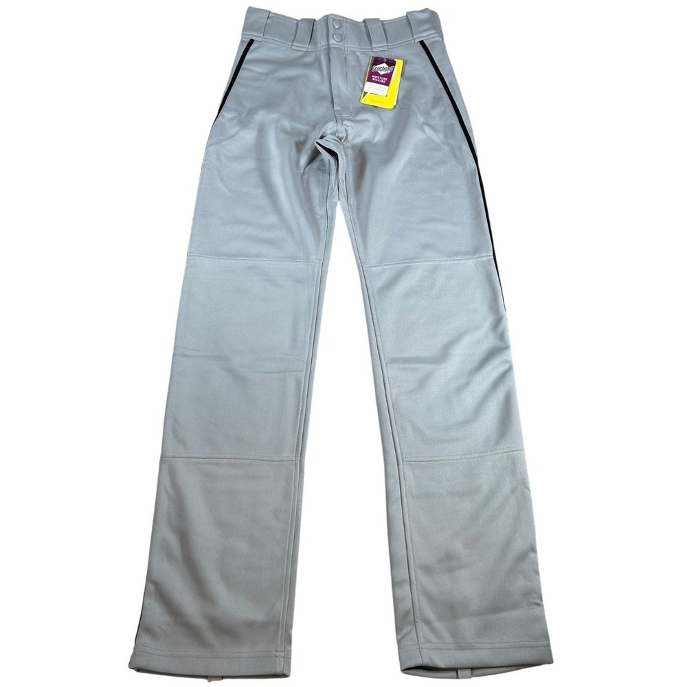 Easton Mako 2 Piped Baseball Pants Mens Small Gray Black A167101GYBKS NEW